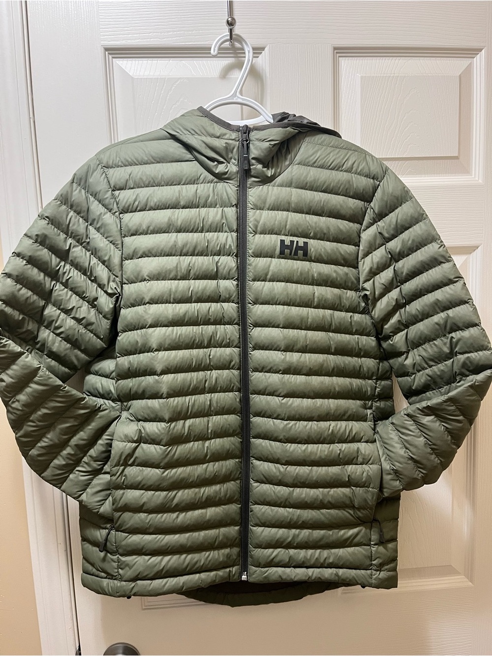 Helly Hansen Olive Green Quilted Hooded Puffer Jackethelly Hansen puffy